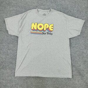 DOM Shirt Men's Size XL Gray Nope Not Today Graphic Tee Crew Neck Short Sleeve